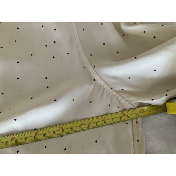 Rag & Bone Off White Silk Neutral Long Sleeve Classic Quiet Luxury Blouse Top M - Picture 7 of 10